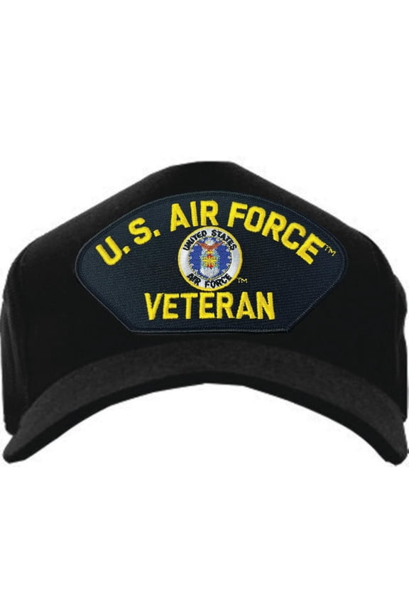 U.S. Air Force Veteran with Crest Emblematic Ball Cap