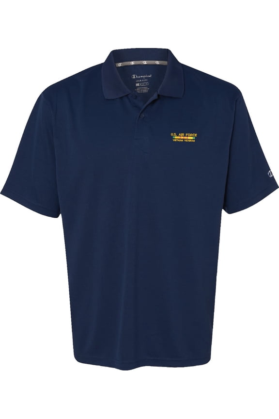 U.S. Air Force Vietnam Small Navy Blue Moisture Wicking Polo