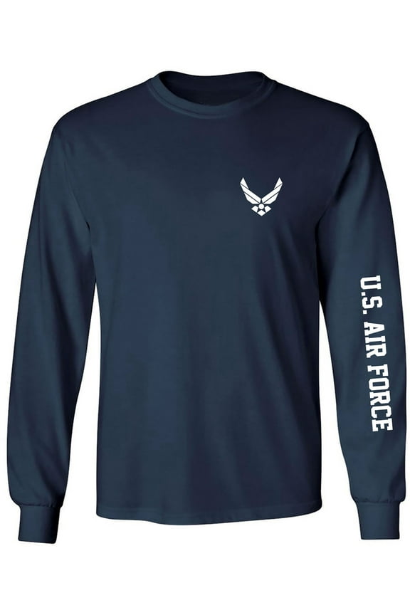 U.S. Air Force White Sleeve Print Adult Long Sleeve T-shirt