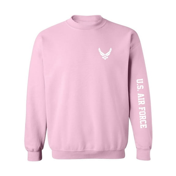 U.S. Air Force White Sleeve Print Crewneck Sweatshirt
