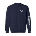 thumbnail image 1 of U.S. Air Force White Sleeve Print Crewneck Sweatshirt, 1 of 3