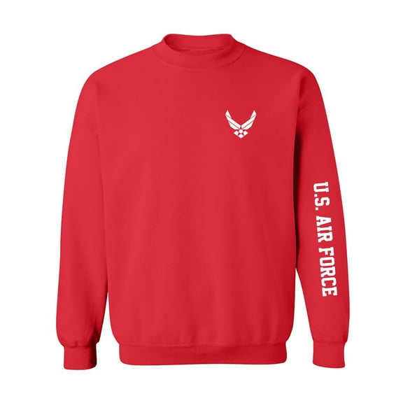 U.S. Air Force White Sleeve Print Crewneck Sweatshirt