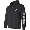 thumbnail image 1 of U.S. Air Force White Sleeve Print Full-Zip Hooded Sweatshirt, 1 of 1
