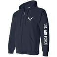 thumbnail image 1 of U.S. Air Force White Sleeve Print Full-Zip Hooded Sweatshirt, 1 of 1