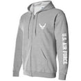 thumbnail image 1 of U.S. Air Force White Sleeve Print Full-Zip Hooded Sweatshirt, 1 of 1