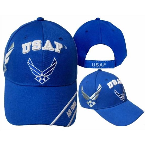 U.S. Air Force Wings Blue (Silver Shadow) Embroidered Cap Licensed CAP603T Hat