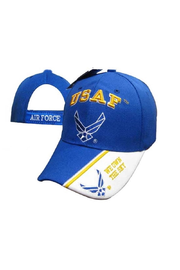 U.S. Air Force Wings We Own The Sky Royal Blue Embroidered Cap Hat CAP603MA TOPW