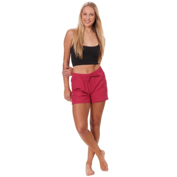 U.S. Apparel Womens Board Shorts 4 Way Stretch Quick-Dry 5 inseam Shorts, Rubine Red, Size: S, US Apparel