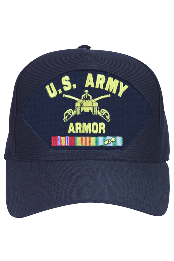 U.S. Armor with Crossed Swords and Vietnam Veteran Ribbons Ball Cap