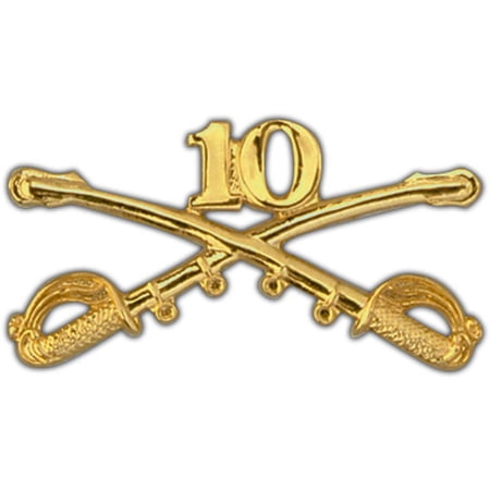 Eagle Emblems P16148 decal - Army, Cavalry Swords, 10th - 2.25 in.