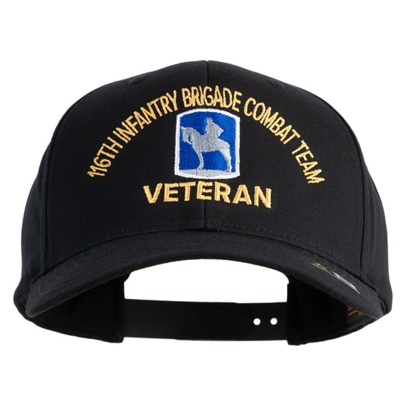 U.S. Army 116th Infantry Brigade Combat Team Embroidered Retro Cotton Blend Snapback Cap - Black OSFM