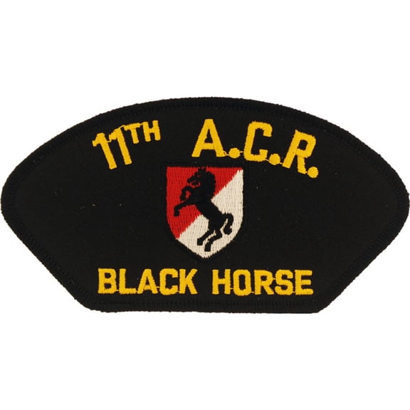 U.S. Army 11th A.C.R. Black Horse Hat Patch 2 3/4"