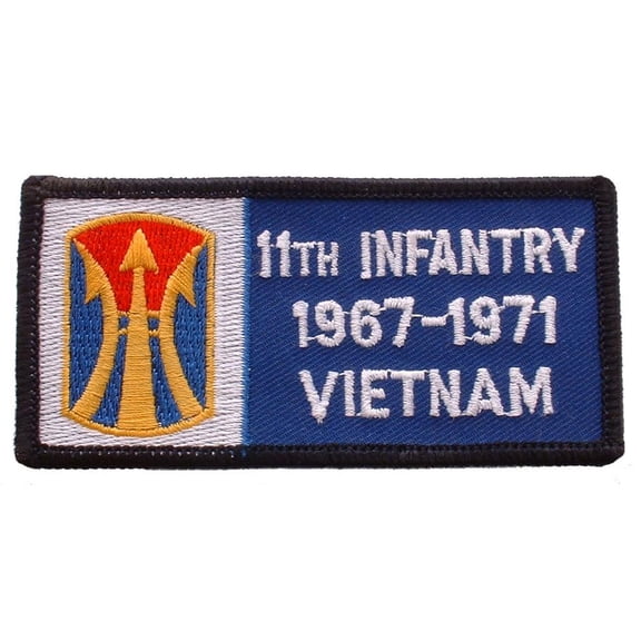 Eagle Emblems PM0317 Patch - Vietnam, decal, Army, 11th 1967-1971 - 4.13 x 2 in.