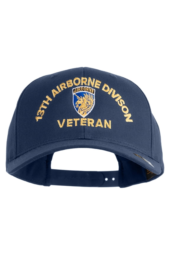 U.S. Army 13th Airborne Divison Embroidered Retro Cotton Blend Snapback Cap - Navy OSFM