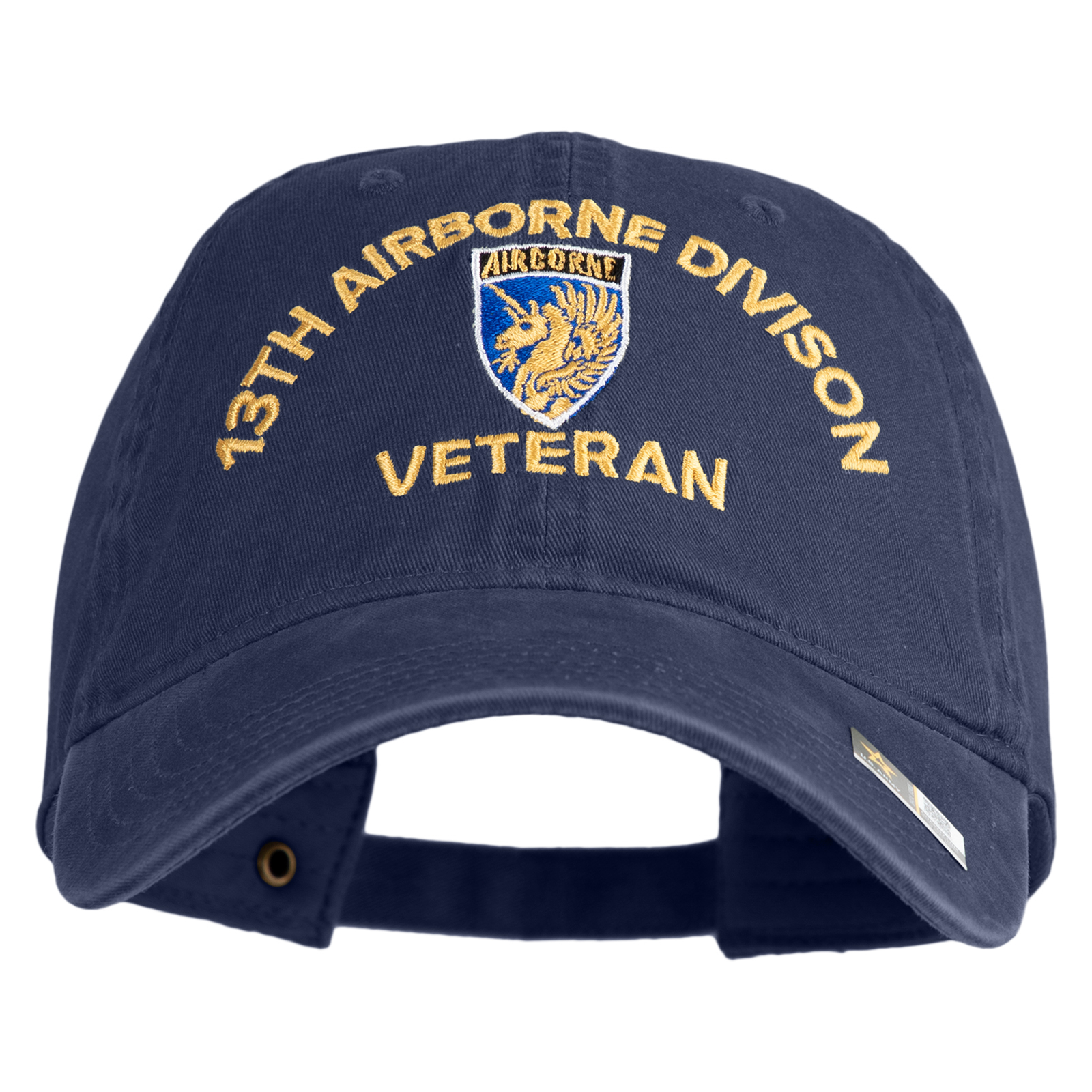 Airborne Graduation Cap Design U.S. Army 13th Airborne Divison Embroidered Washed Solid Pigment Dyed ...