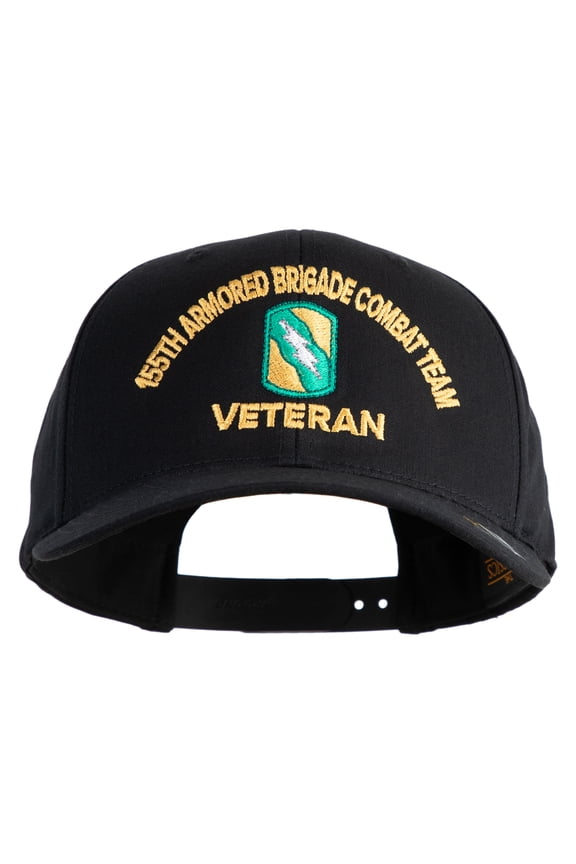 U.S. Army 155th Armored Brigade Combat Team Embroidered Retro Cotton Blend Snapback Cap - Black OSFM