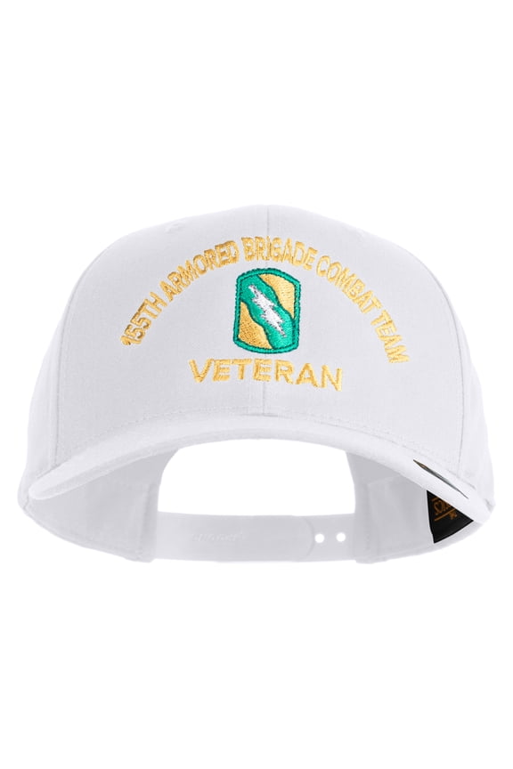U.S. Army 155th Armored Brigade Combat Team Embroidered Retro Cotton Blend Snapback Cap - White OSFM