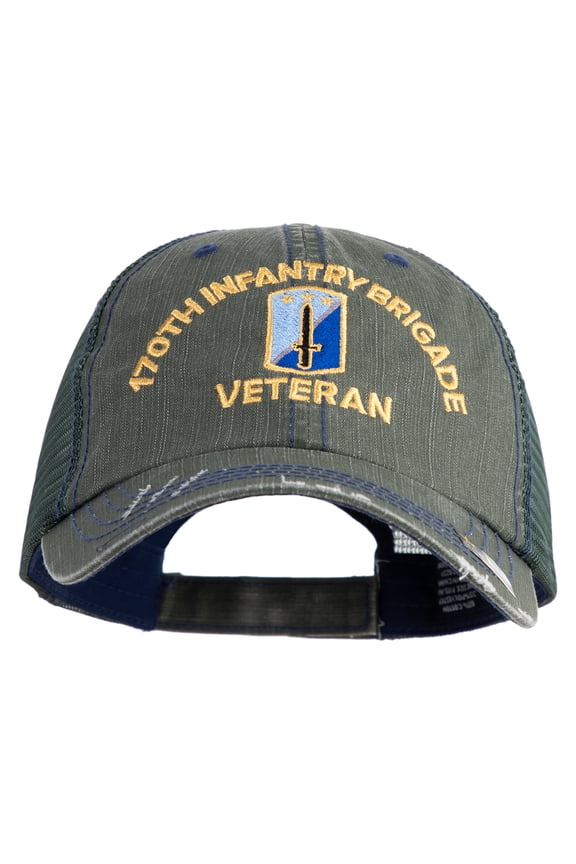 U.S. Army 170th Infantry Brigade Embroidered Low Profile Special Cotton Mesh Cap - Green OSFM