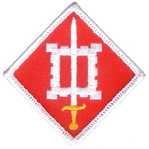 U.S. Army 18th Engineer Brigade Patch Red & White 3"