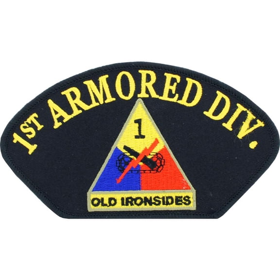 U.S. Army 1st Armored Division Hat Patch 2 3/4"x5 1/4"