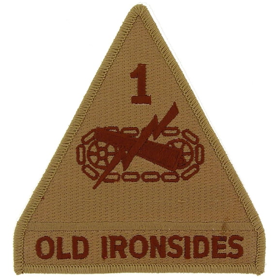 U.S. Army 1st Armored Division Patch Brown 3"