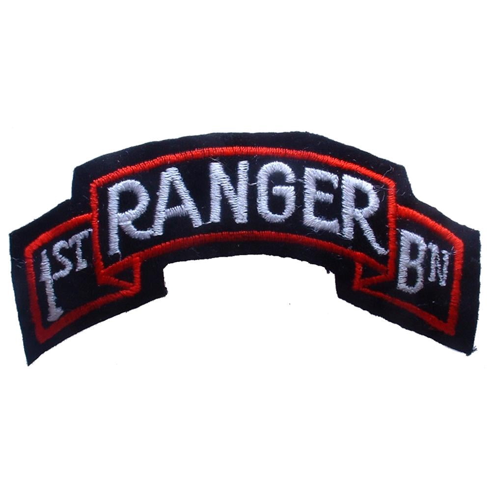 U.S. Army 1st Battalion Ranger Patch Black & White - Walmart.com
