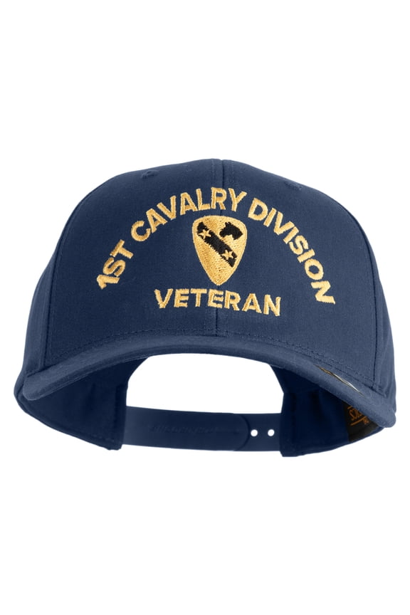 U.S. Army 1st Cavalry Division Embroidered Retro Cotton Blend Snapback Cap - Navy OSFM