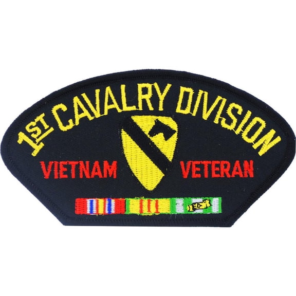 Eagle Emblems PM1407 Patch - Vietnam, Hat, Army - 1st Cavalry - 5.25 x 3 in.