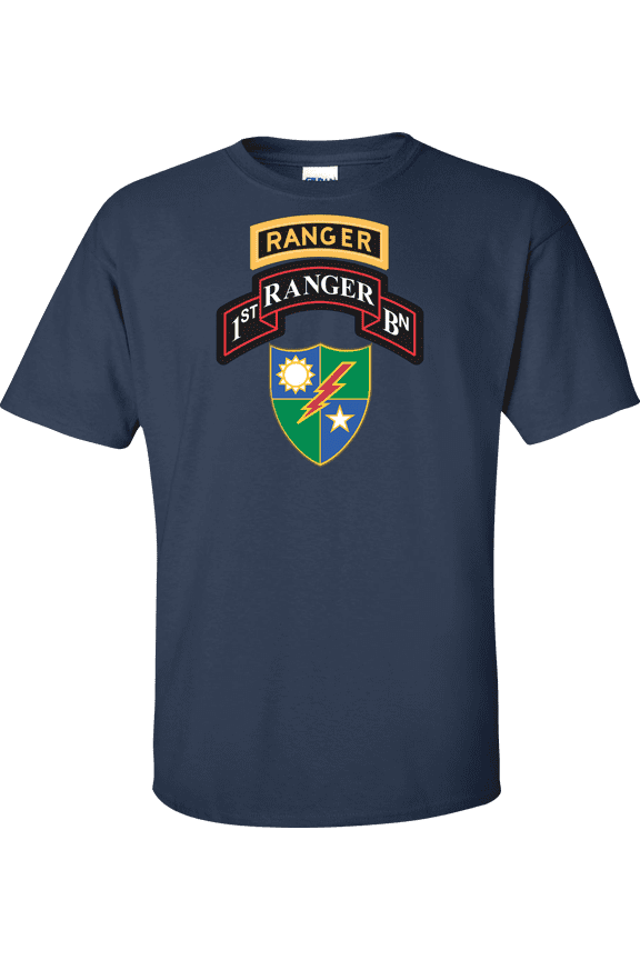 U.S. Army 1st Ranger Battalion 75th Ranger Regiment With Ranger Tab T-shirt