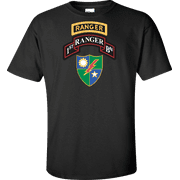 U.S. Army 1st Ranger Battalion 75th Ranger Regiment With Ranger Tab T-shirt