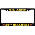 thumbnail image 1 of U.S. Army 25th Infantry Black License Plate Frame, 1 of 1