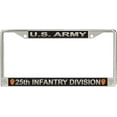 thumbnail image 1 of U.S. Army 25th Infantry Division License Plate Frame, 1 of 1