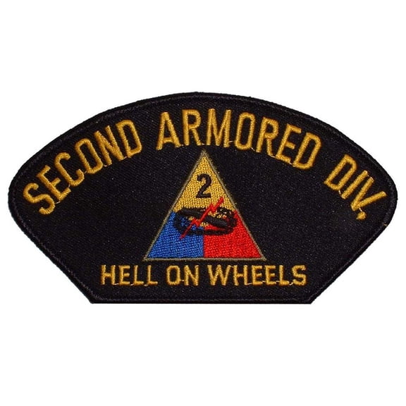 U.S. Army 2nd Armored Division Hat Patch 2 3/4"x5 1/4"