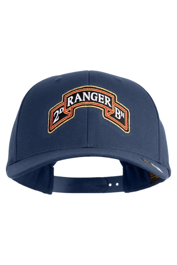 U.S. Army 2nd Ranger Battalion Embroidered Retro Cotton Blend Snapback Cap - Navy OSFM