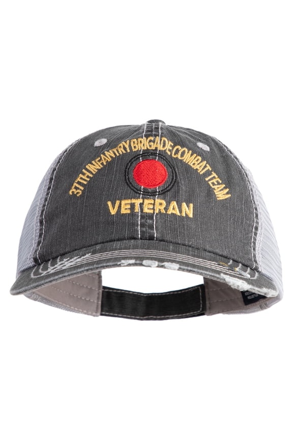 U.S. Army 37th Infantry Brigade Combat Team Embroidered Low Profile Special Cotton Mesh Cap - Black OSFM