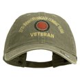 thumbnail image 1 of U.S. Army 37th Infantry Brigade Combat Team Embroidered Washed Solid Pigment Dyed Cotton Twill Brass Buckle Cap - Khaki OSFM, 1 of 5