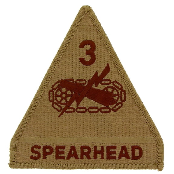 U.S. Army 3rd Armored Division Patch Brown 3"