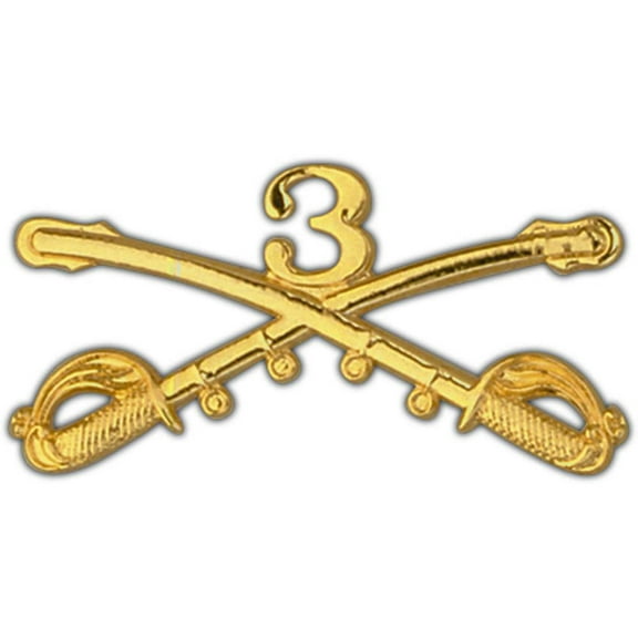 Eagle Emblems P16092 decal - Army, Cavalry Swords, 3rd - 2.25 in.