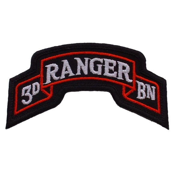 U.S. Army 3rd Ranger Battalion Patch Black & White