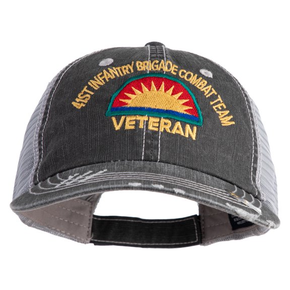 U.S. Army 41st Infantry Brigade Combat Team Embroidered Low Profile Special Cotton Mesh Cap - Black OSFM