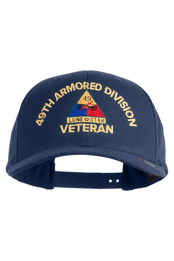U.S. Army 49th Armored Division Embroidered Retro Cotton Blend Snapback Cap - Navy OSFM