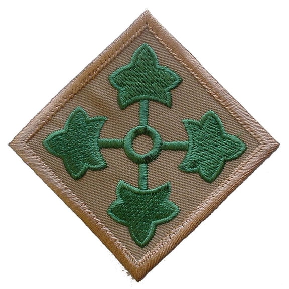 U.S. Army 4th Infantry Division Patch Green & Brown3"