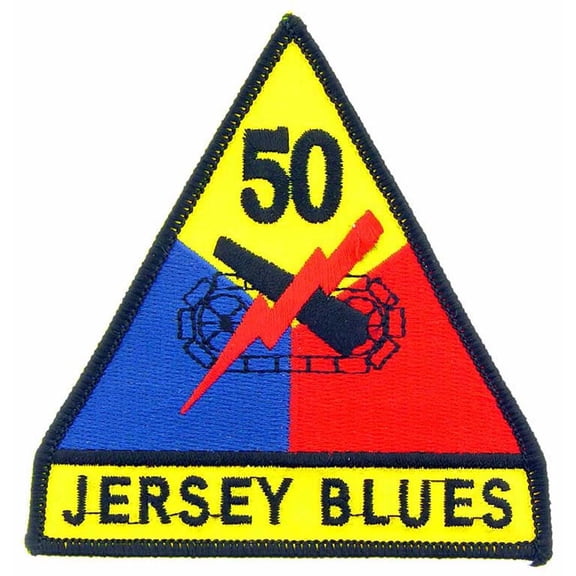 U.S. Army 50th Armored Division Patch Black & Yellow 3"