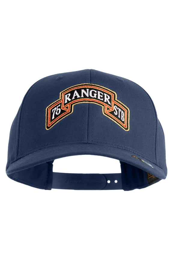 U.S. Army 75th Ranger Special Troops Battalion Embroidered Retro Cotton Blend Snapback Cap - Navy OSFM