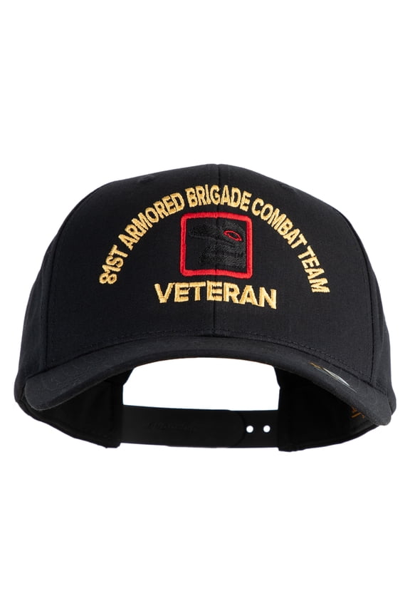 U.S. Army 81st Armored Brigade Combat Team Embroidered Retro Cotton Blend Snapback Cap - Black OSFM