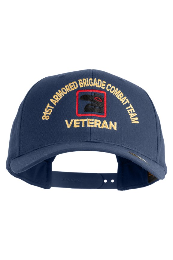 U.S. Army 81st Armored Brigade Combat Team Embroidered Retro Cotton Blend Snapback Cap - Navy OSFM