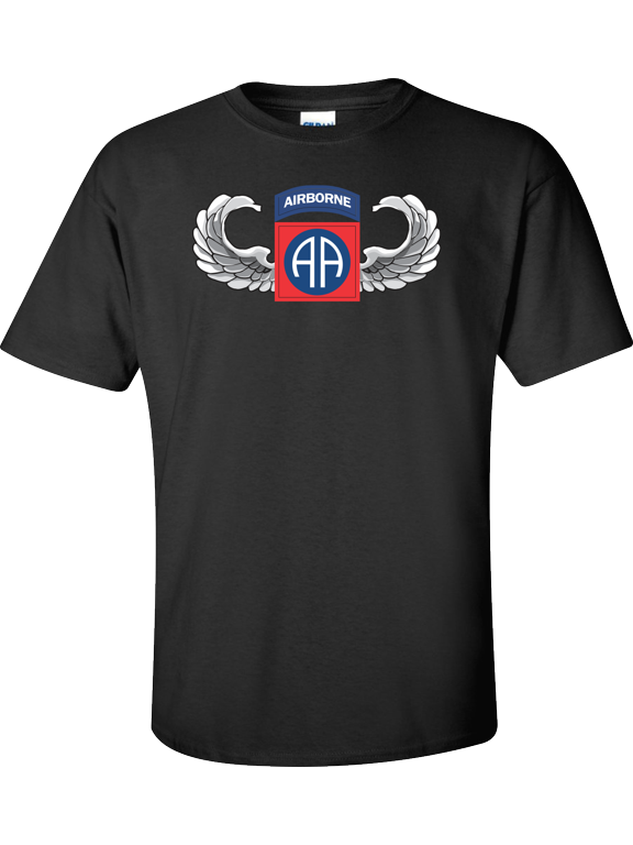U.S. Army 82nd Airborn With Jump Wings T-shirt