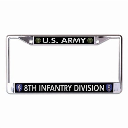U.S. Army 8th Infantry Division Chrome License Plate Frame