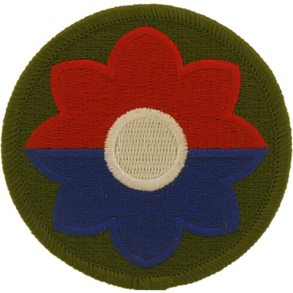 U.S. Army 9th Infantry Division Patch Red & Blue 3"