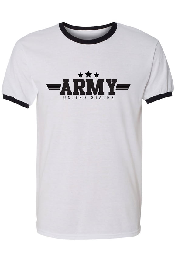 U.S. Army Adult Short Sleeve Ringer T-shirt